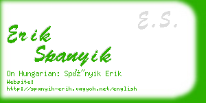 erik spanyik business card